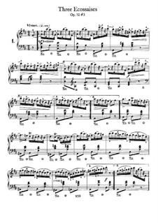 Three Ecossaises, Op. posth.72 No.3: Complete set by Frédéric Chopin