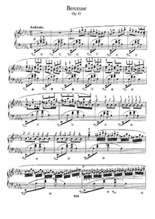 Frédéric Chopin: Berceuse in D-flat major, Op.57 Sheet music for Piano  (Solo)