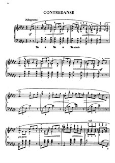 Contredanse in G Flat Major, B.17: For piano by Frédéric Chopin