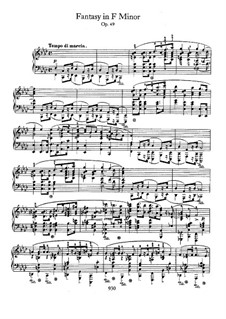 Fantasia in F Minor, Op.49: For piano by Frédéric Chopin