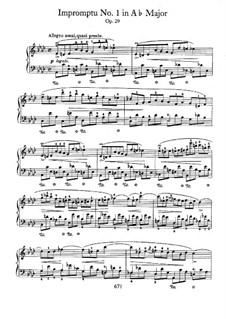 Impromptu No.1 in A Flat Major, Op.29: For piano by Frédéric Chopin