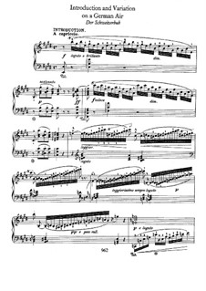 Introduction and Variation on the German Air 'Der Schweizerbub', B.14 KK IVa/4: For piano by Frédéric Chopin