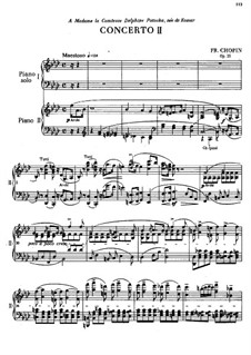 Complete Concerto: Version for two pianos four hands by Frédéric Chopin