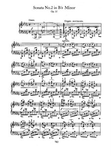 Sonata for Piano No.2 in B Flat Minor, Op.35: For a single performer by Frédéric Chopin