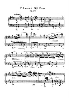 Polonaise in G Sharp Minor, B.6 KK IVa/3: For piano by Frédéric Chopin