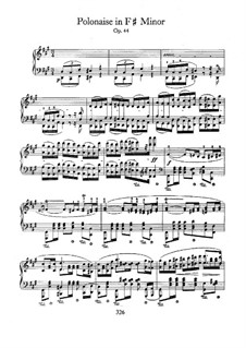 Polonaise in F Sharp Minor, Op.44: For piano by Frédéric Chopin
