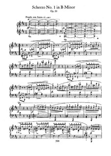 Scherzo No.1 B Minor, Op.20: For piano by Frédéric Chopin