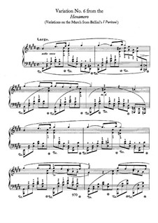 Variation No.6 in E Major from Hexameron, B.113 S.2/2: For piano by Frédéric Chopin