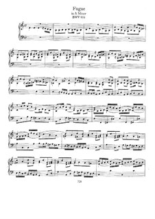Fugue in A Minor, BWV 958: For piano by Johann Sebastian Bach