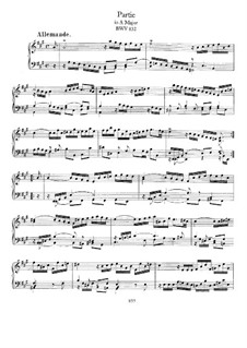 Partita for Keyboard in A Major, BWV 832: For piano by Johann Sebastian Bach