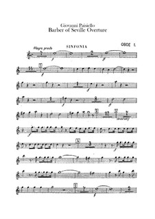 The Barber of Seville, R 1.64: Overture – oboes parts by Giovanni Paisiello