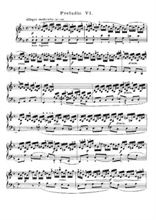 Prelude and Fugue No.6 in D Minor, BWV 851: For piano by Johann Sebastian Bach