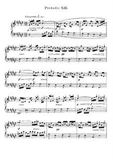 Prelude and Fugue No.13 in F Sharp Major, BWV 858: For piano by Johann Sebastian Bach