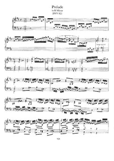 Prelude in B Minor, BWV 923: For piano by Johann Sebastian Bach