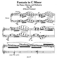 Fantasia in C Minor, Op.80: Piano score by Ludwig van Beethoven