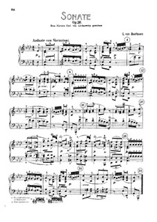 Sonata for Piano No.12 in A Flat Major, Op.26: For a single performer by Ludwig van Beethoven