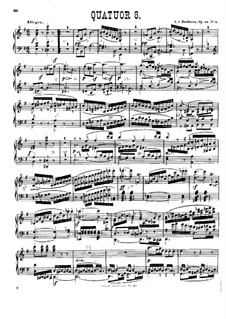 String Quartet No.8 in E Minor 'Rasumowsky-Quartet', Op.59 No.2: Version for piano by Ludwig van Beethoven