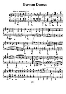 German Dances: For piano by Ludwig van Beethoven