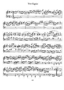 Two Gigues, WoO 4: For piano by Johannes Brahms