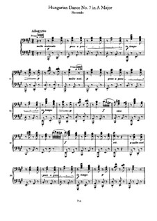 Dance No.7 in F Major: First part, Second part by Johannes Brahms