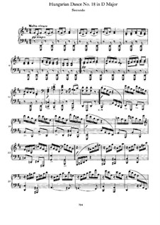 Dance No.18 in D Major: First part, Second part by Johannes Brahms