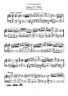 Sonata for Piano No.2 in C Major, Hob.XVI/7: For a single performer by Joseph Haydn