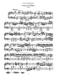 Sonata for Piano No.46 in E Major, Hob.XVI/31: For a single performer by Joseph Haydn