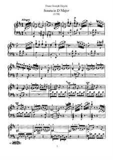 Sonata for Piano No.34 in D Major, Hob.XVI/33: For a single performer by Joseph Haydn