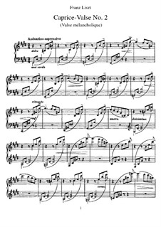Trois Caprices-Valses, S.214: No.2 Valse mélancolique by Franz Liszt