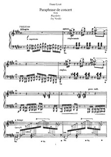 Concert Paraphrase on Themes from 'Rigoletto' by Verdi, S.434: For pianoi by Franz Liszt