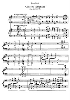 Concerto pathétique, S.258: For two pianos four hands by Franz Liszt