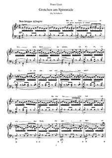 Gretchen am Spinnrade (Gretchen at the Spinning Wheel), D.118 Op.2: Arrangement for piano by Franz Schubert