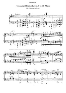 No.9 in E Flat Major, S.244: For piano by Franz Liszt