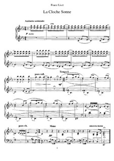La cloche sonne, S.238: For piano by Franz Liszt