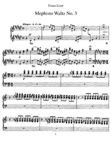 Waltz No.3 in D Sharp Minor, S.216: For piano by Franz Liszt