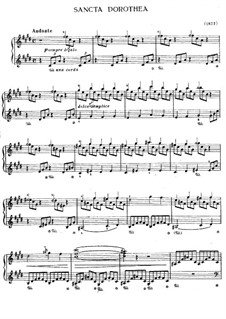 Sancta Dorothea, S.187: For piano by Franz Liszt