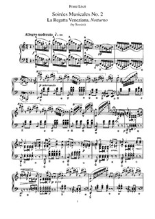 Transcriptions on Themes from 'Soirées musicales' by Rossini, S.424: No.2 Nocturne by Franz Liszt