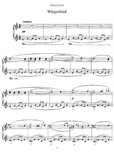 Lullaby, S.198: For piano by Franz Liszt