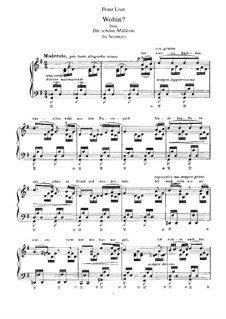 No.2 Wohin (Where to): Piano score by Franz Schubert