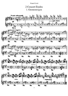 Two Concert Etudes, S.145: Complete set by Franz Liszt