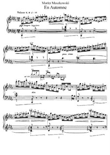 Eight Characteristic Pieces, Op.36: No.4 En automne by Moritz Moszkowski