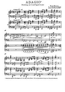 Fugue for Two Pianos Four Hands in C Minor, K.426: Adagio by Wolfgang Amadeus Mozart