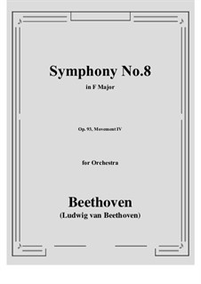 Movement IV: Full score by Ludwig van Beethoven