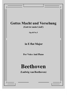 No.5 Gottes Macht und Vorsehung (Gott ist mein Lied!): E flat Major by Ludwig van Beethoven