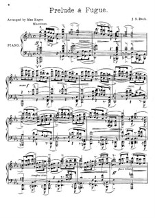 Prelude and Fugue in E Flat Major, BWV 552: Arrangement for piano by Johann Sebastian Bach