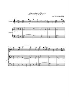 For solo instrument and piano version: For flute and piano by folklore