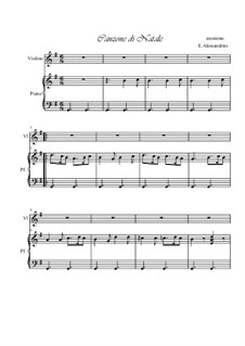 Canzone di Natale: For violin and piano by folklore