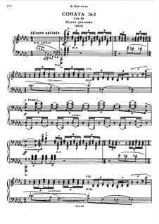 Piano Sonata No.2 in B Flat Minor, Op.36: First edition by Sergei Rachmaninoff