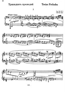 Thirteen Preludes, Op.32: Complete set by Sergei Rachmaninoff