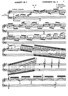 Concerto for Piano and Orchestra No.2 in G Minor, Op.22: Version for two pianos four hands by Camille Saint-Saëns